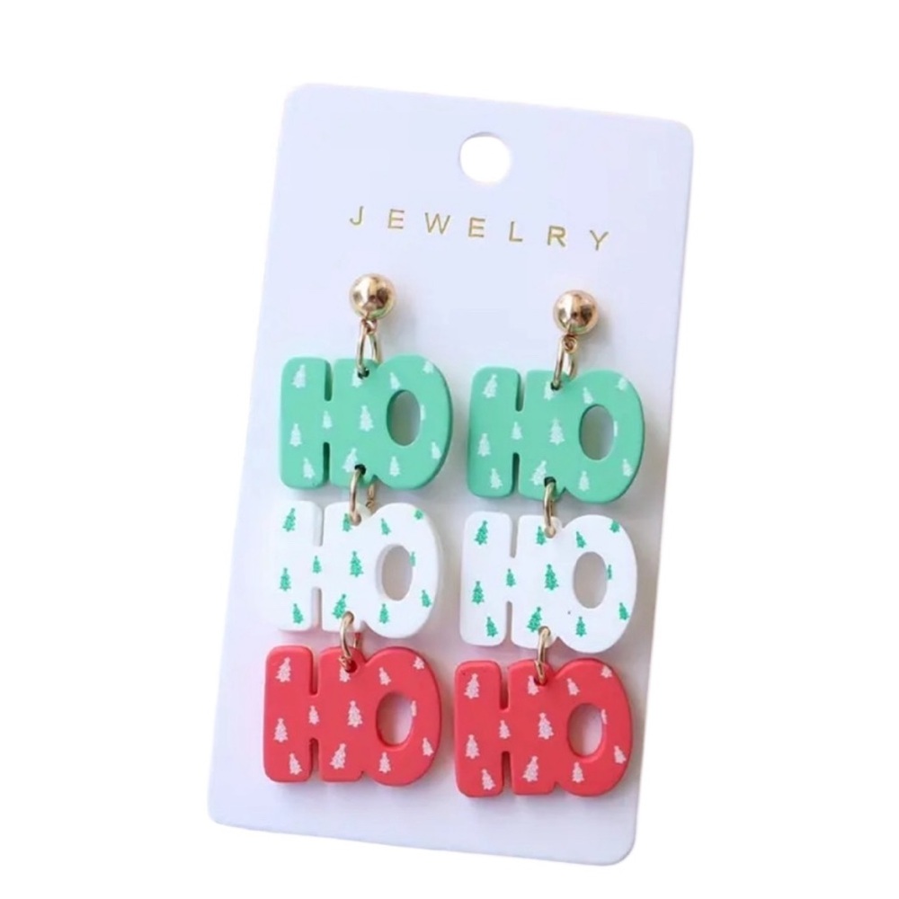 Ho Ho Ho Dangle Earrings